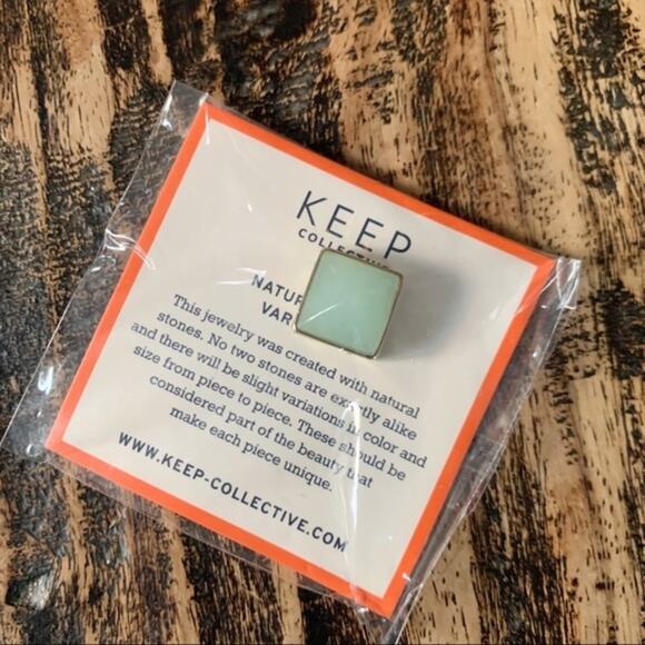 Keep Collective Green and Gold Pyramid Stone Charm New - Picture 5 of 10